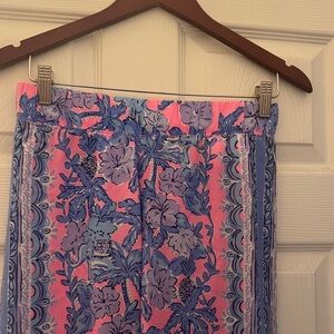 Lilly Pulitzer Pink & Blue Floral Cropped Pants